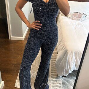 Sparkly Navy Blue Jumpsuit
